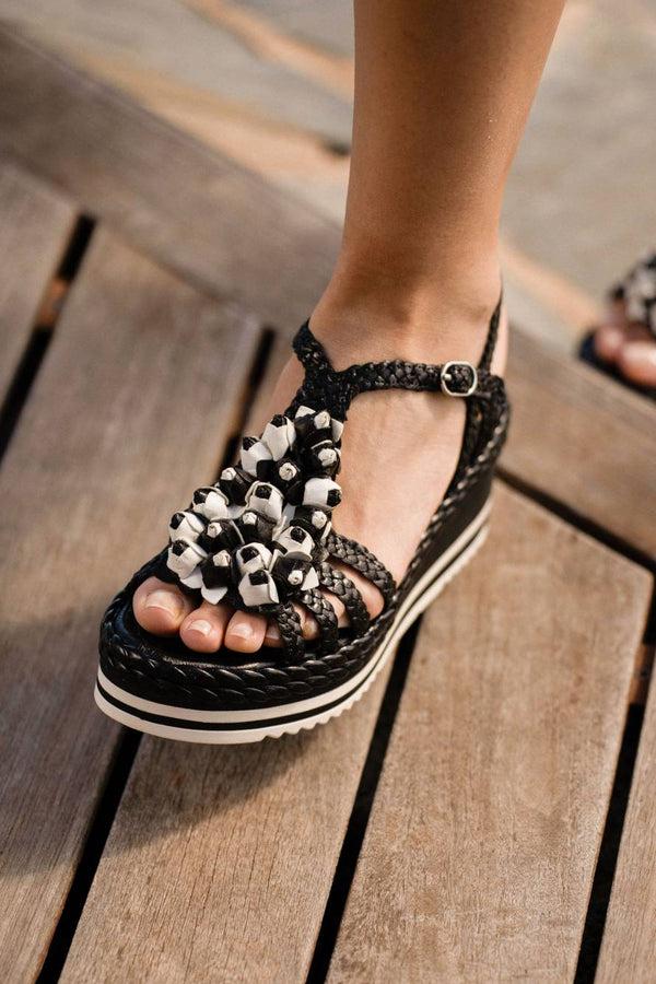 Pons Quintana BLACK PADOVA PLATFORM SANDAL