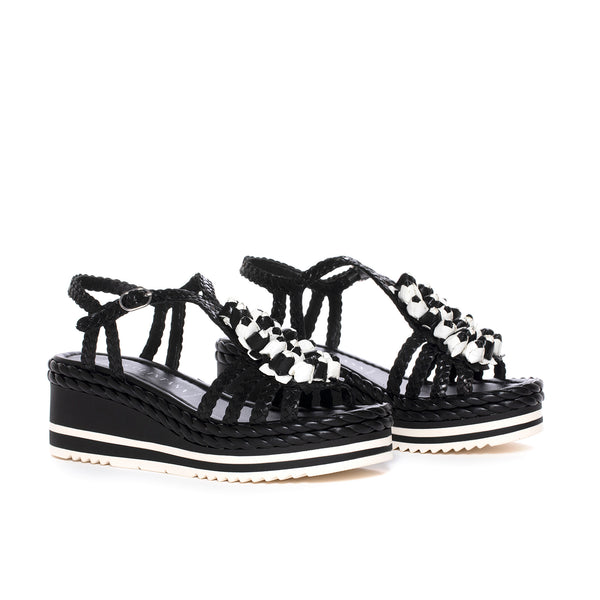 Pons Quintana BLACK PADOVA PLATFORM SANDAL