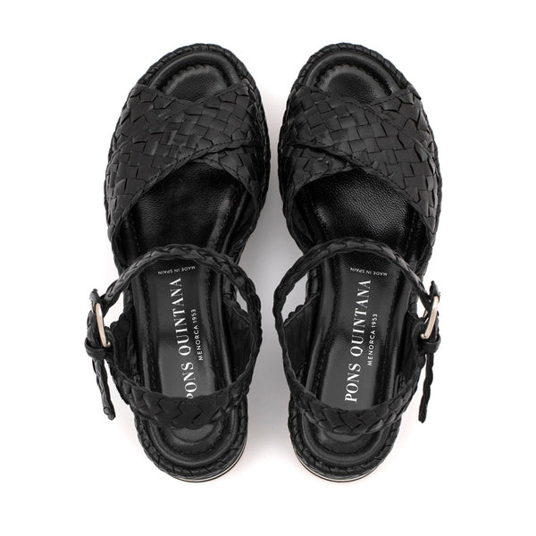 Pons Quintana BLACK PADOVA PLATFORM SANDAL