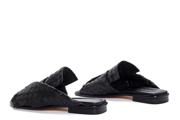 Pons Quintana BLACK TINA FLAT SANDAL