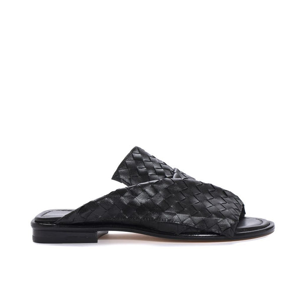 pons quintana BLACK TINA FLAT SANDAL