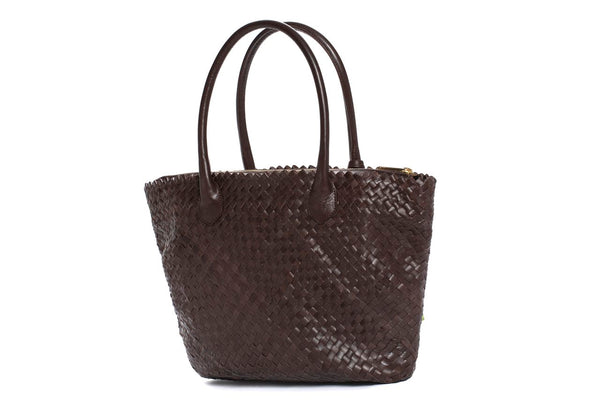 Pons Quintana BOLSO DE MANO V209 TRENZADO CAFÉ