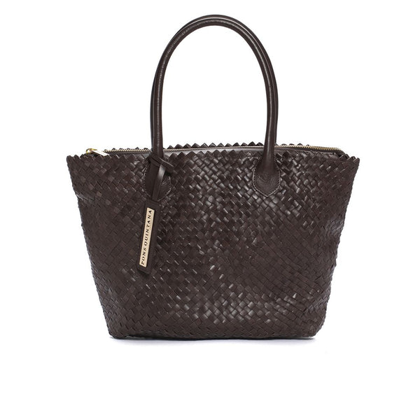 pons quintana BOLSO DE MANO V209 TRENZADO CAFÉ