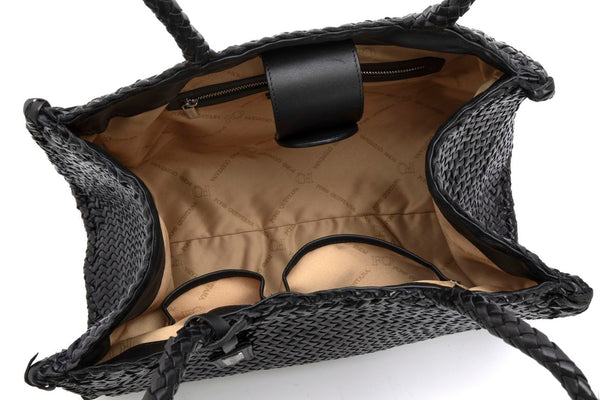 Pons Quintana BOLSO DE MANO V233 TRENZADO NEGRO