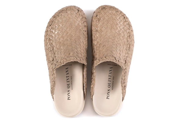 Pons Quintana Caiman Taupe Flat Sandal