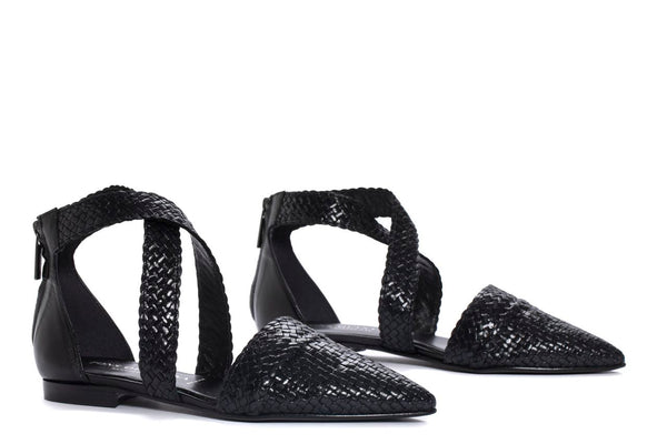 Pons Quintana CAIRO BLACK FLAT SANDAL