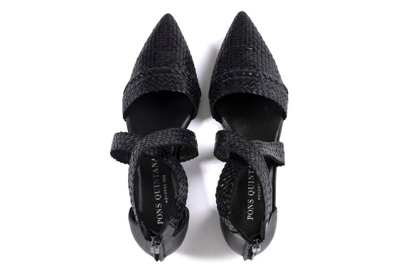 Pons Quintana CAIRO BLACK FLAT SANDAL