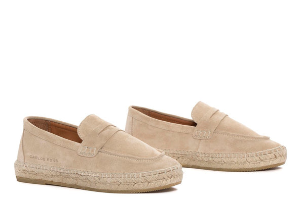 Pons Quintana Camel Jaspe Velour Espadrilles