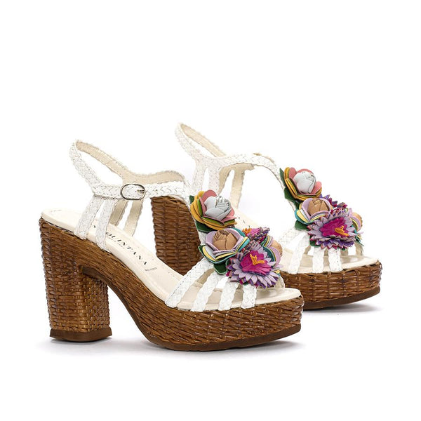 Pons Quintana CANNES WET MILK HEELED SANDAL