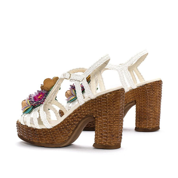 Pons Quintana CANNES WET MILK HEELED SANDAL