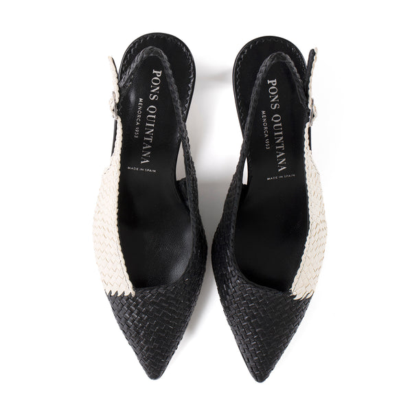 Pons Quintana CAROL BLACK HEEL SHOE - WET SALINAS
