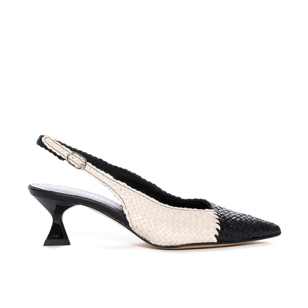 pons quintana CAROL BLACK HEEL SHOE - WET SALINAS