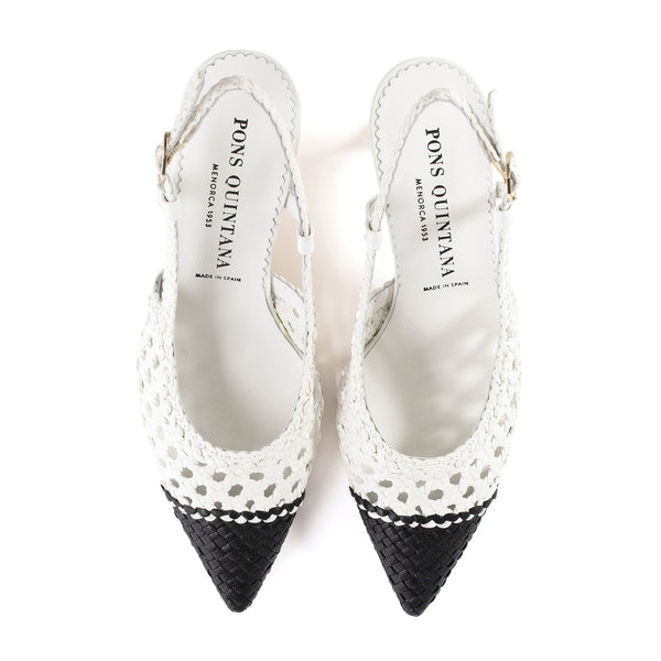 Pons Quintana CAROL BLACK/WET MILK HEEL SHOE