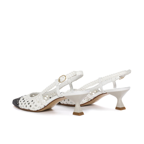 Pons Quintana CAROL BLACK/WET MILK HEEL SHOE