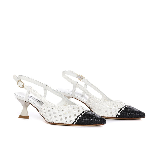 Pons Quintana CAROL BLACK/WET MILK HEEL SHOE