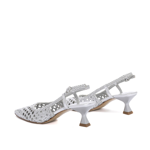 Pons Quintana CAROL METAL HEEL SHOE METAL SILVER