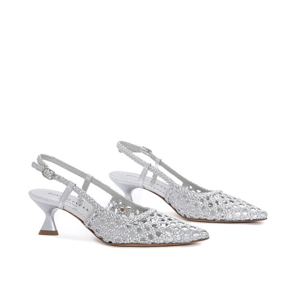 Pons Quintana CAROL METAL HEEL SHOE METAL SILVER