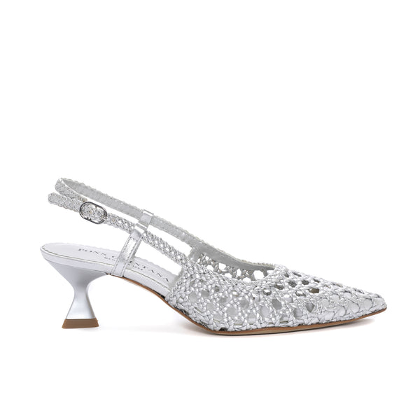pons quintana CAROL METAL HEEL SHOE METAL SILVER