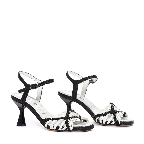Pons Quintana FIJI HEEL SANDAL BLACK-WET MILK