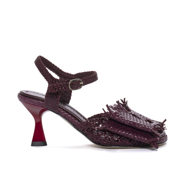 pons quintana FIJI HEEL SANDAL WITH PRUGNA BOW