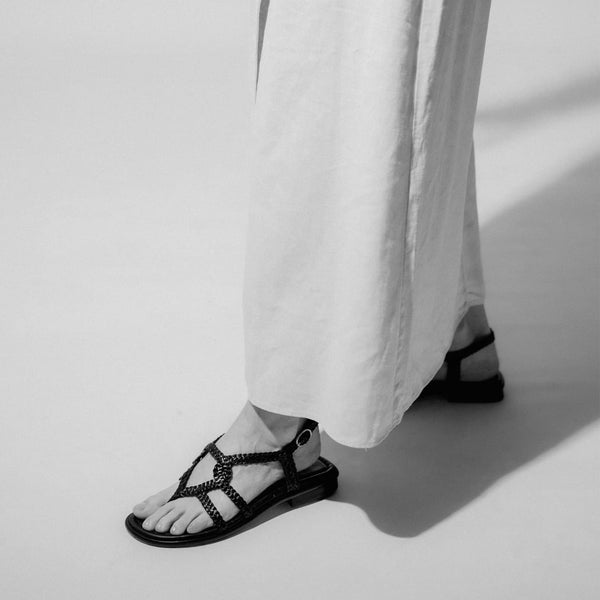 Pons Quintana FLAT SANDAL TINA MAHOGANY