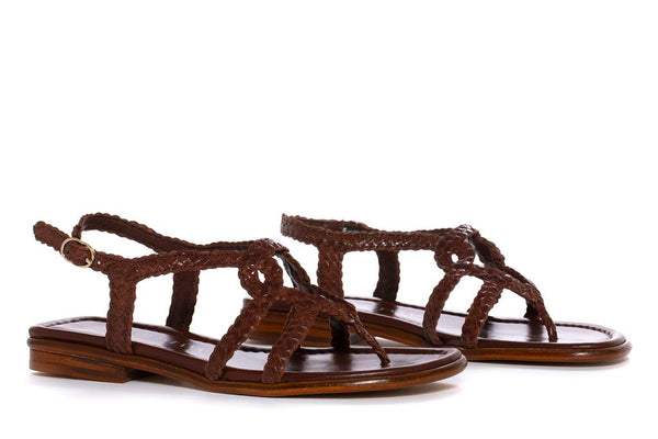 Pons Quintana FLAT SANDAL TINA MAHOGANY