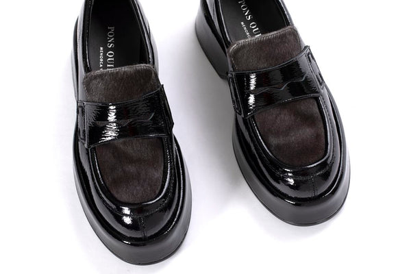 Pons Quintana FLIPER NAPLAC BLACK PLATFORM LOAFER