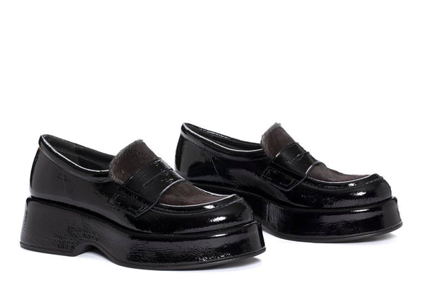 Pons Quintana FLIPER NAPLAC BLACK PLATFORM LOAFER