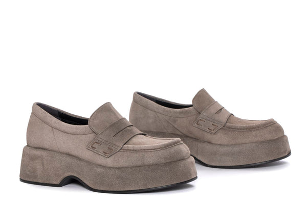 Pons Quintana FLIPER VELOR PLATFORM MOCCASIN TOPO