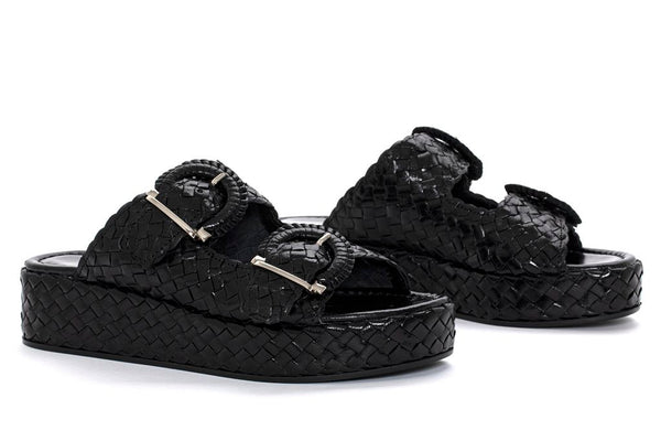 Pons Quintana FORLI BLACK PLATFORM SANDAL