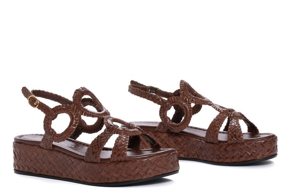 Pons Quintana FORLI MAHOGANY PLATFORM SANDAL