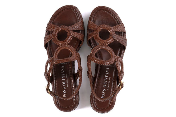 Pons Quintana FORLI MAHOGANY PLATFORM SANDAL