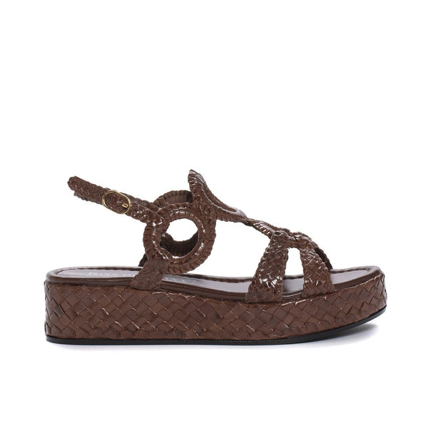 pons quintana FORLI MAHOGANY PLATFORM SANDAL
