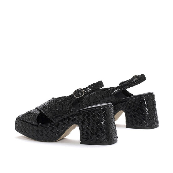 Pons Quintana GUINEA BLACK HEELED SANDAL