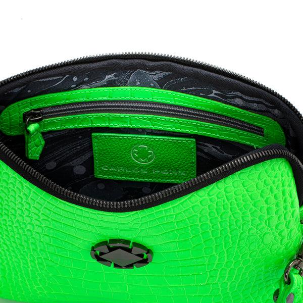 Pons Quintana HANDBAG V146 COCCO FLUOR GREEN