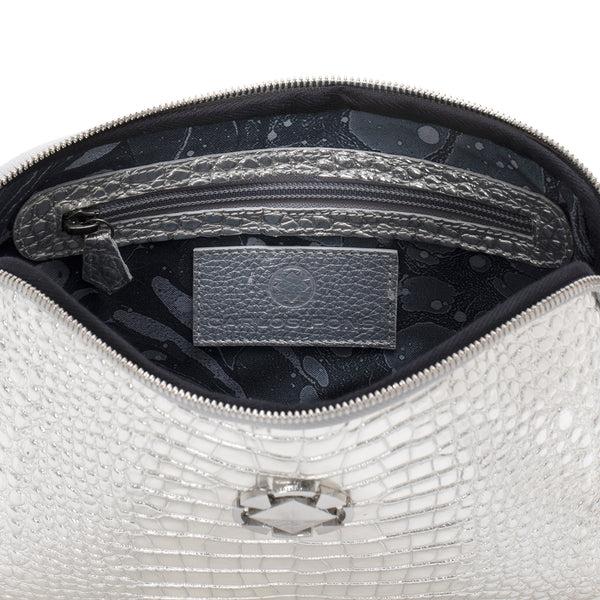 Pons Quintana HANDBAG V146 COCCO SILVER