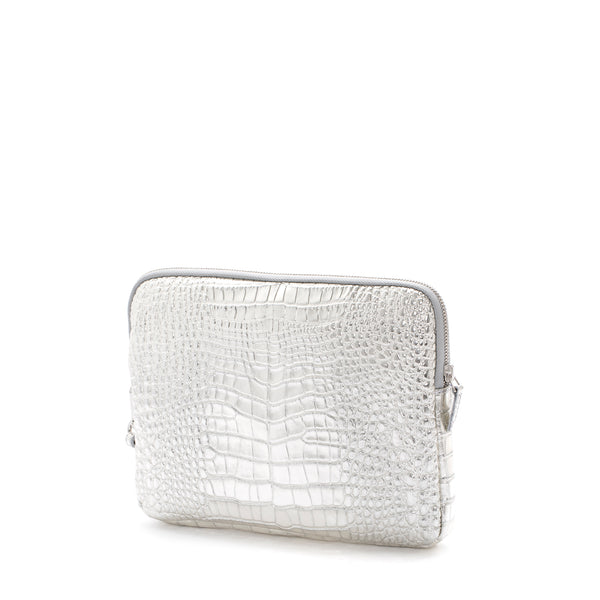 Pons Quintana HANDBAG V146 COCCO SILVER