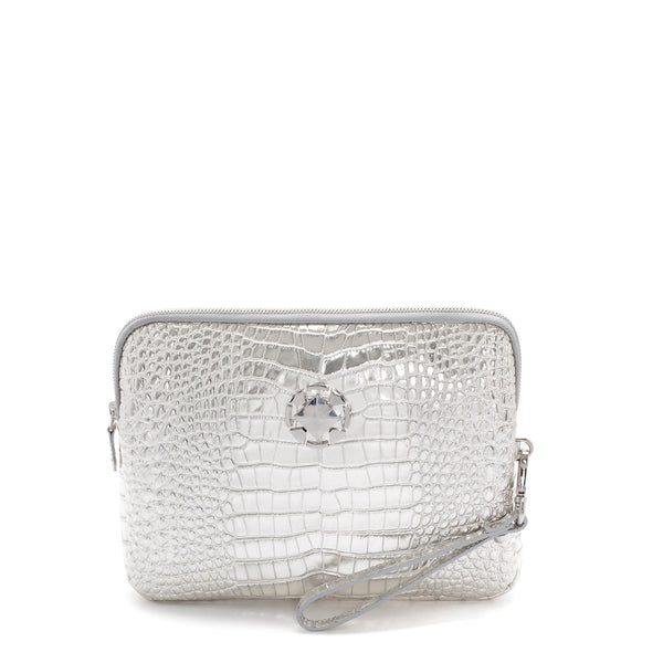 pons quintana HANDBAG V146 COCCO SILVER