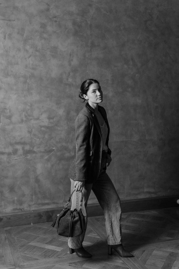 Pons Quintana HANDBAG V171 VELOUR OCEAN