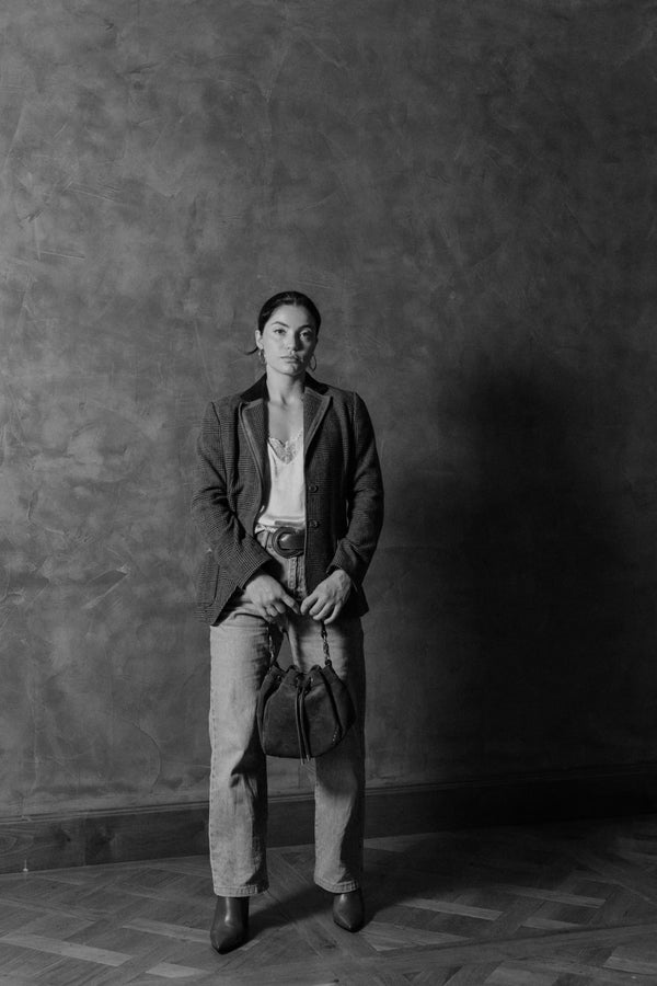 Pons Quintana HANDBAG V171 VELOUR OCEAN