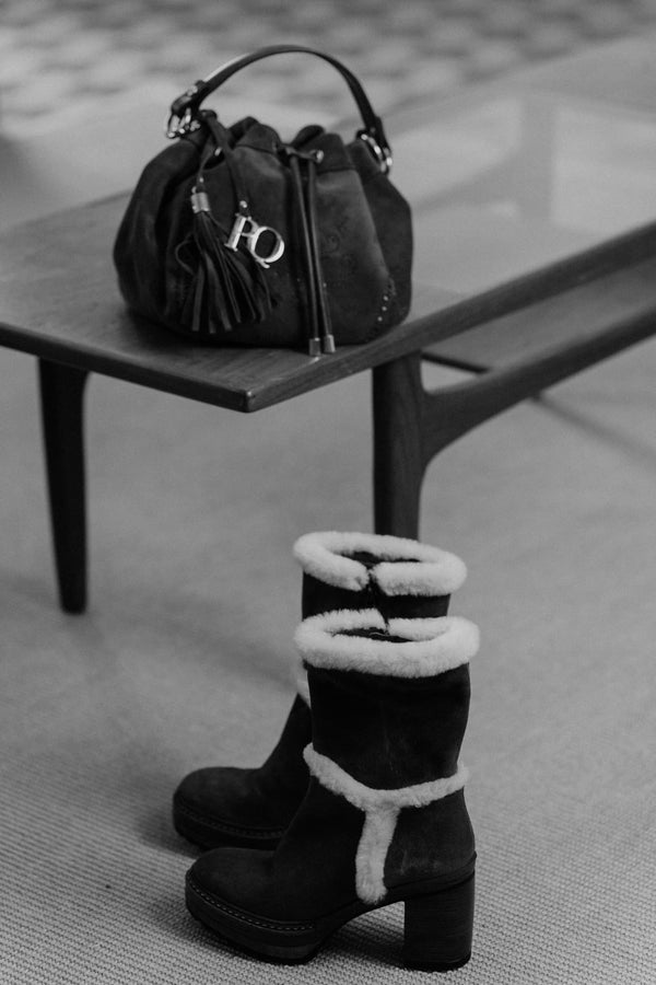 Pons Quintana HANDBAG V171 VELOUR TOPO