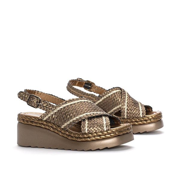 Pons Quintana IBIZA METAL COBRE PLATFORM SANDAL