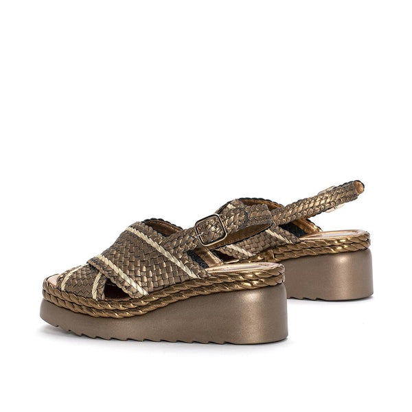 Pons Quintana IBIZA METAL COBRE PLATFORM SANDAL