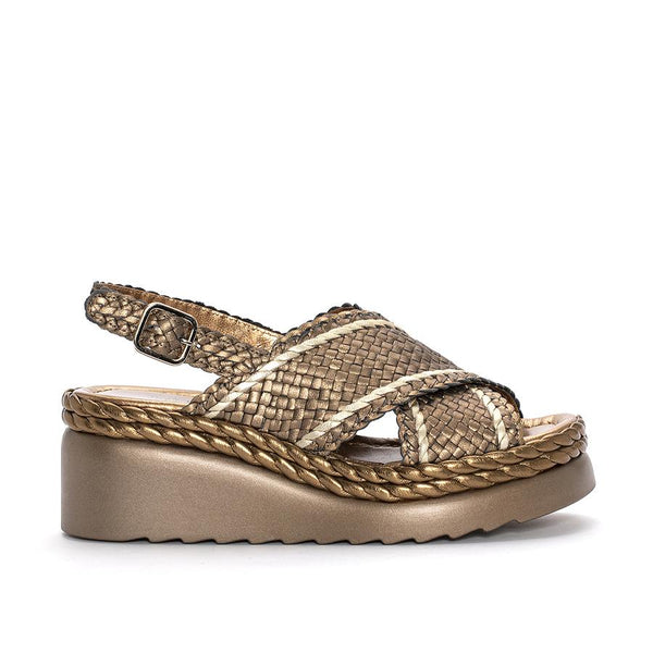 pons quintana IBIZA METAL COBRE PLATFORM SANDAL