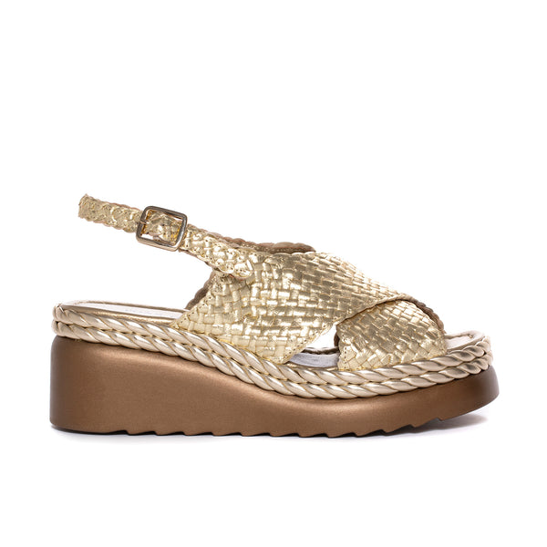 pons quintana IBIZA METAL PLATINUM PLATFORM SANDAL