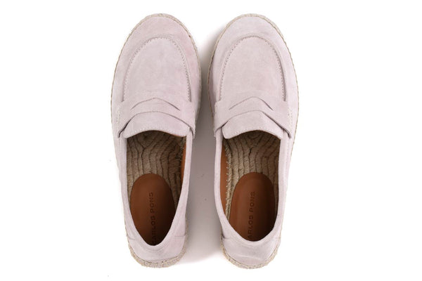Pons Quintana JASPER VELOUR NUDE ESPADRILLE