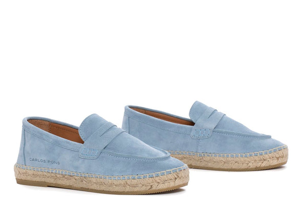 Pons Quintana JASPER VELOUR SKY ESPADRILLE