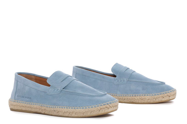 Pons Quintana JASPER VELOUR SKY ESPADRILLE