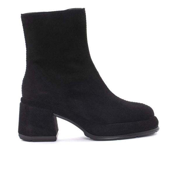 pons quintana LAURA VELOUR BLACK HEEL ANKLE BOOT