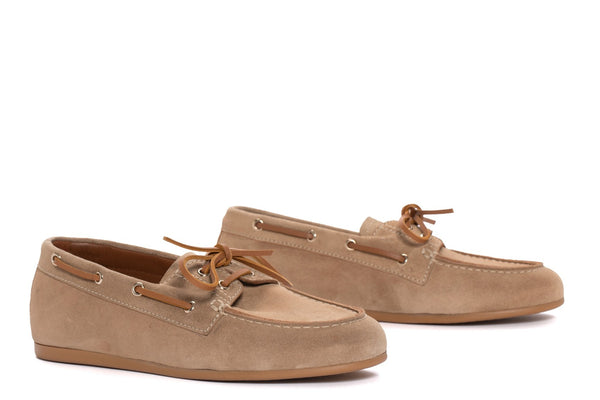 Pons Quintana LINA NAUTICAL MOCCASIN SUEDE CAMEL